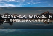 番茄影视官网盘点：猛料3大误区，网红上榜理由彻底令人引发轩然大波